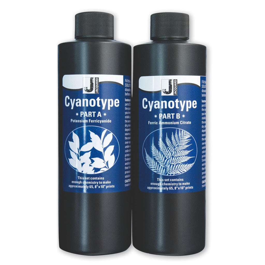 Jacquard Cyanotype Kit – 2-Part Sensitizer Set for Sun Printing on Paper & Fabric – Create Photographic Blueprints & Prussian Blue Art Prints