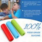Buy now Eersida 6 Pieces Sensory Chew Pencil Toppers Set Chewable Pencil Toppers Chew Toys for Sensory Kids Boys and Girls, Oral Motor Needs(Red, Blue, Green) at indiglob india