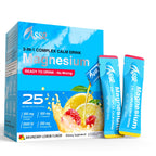 ASSR Supplement Ready to Drink No Mix, Triple Magnesium Glycinate, Malate, Citrate, Ashwagandha, L Theanine, Vitamin D, 25ct