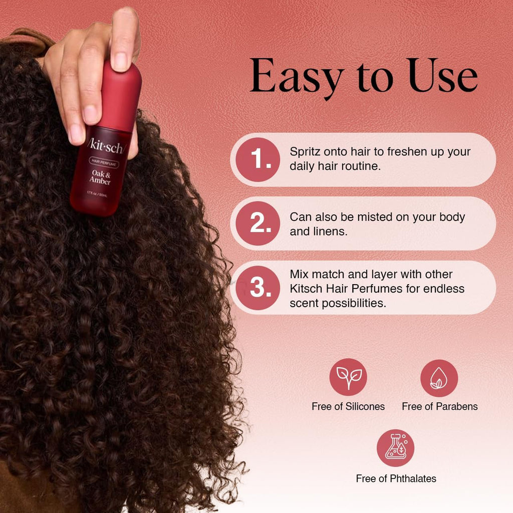 Buy now Kitsch Hair Perfume for Women - Pistachio Latte | Clean, Deodorizing & Patented Odor-Eliminating Technology Hair Spray & Body Mist - Freshen Hair, Body & Pillows - Coconut & Warm Coffee Scent - 50mL at indiglob india
