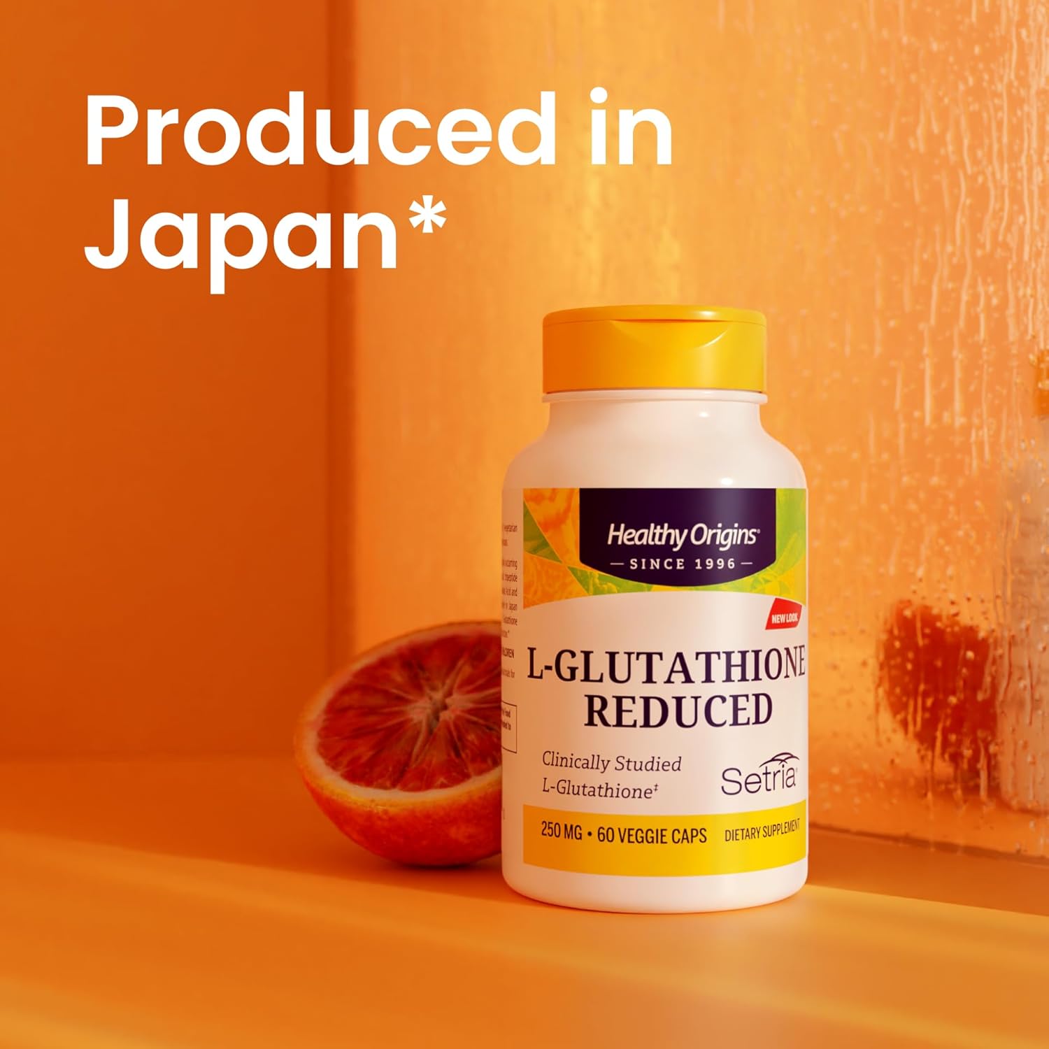 Buy now Healthy Origins L-Glutathione 500 mg (Setria, Non-GMO, Gluten Free, Antioxidant, Immune Support, Skin Support), 60 Veggie Caps at indiglob india