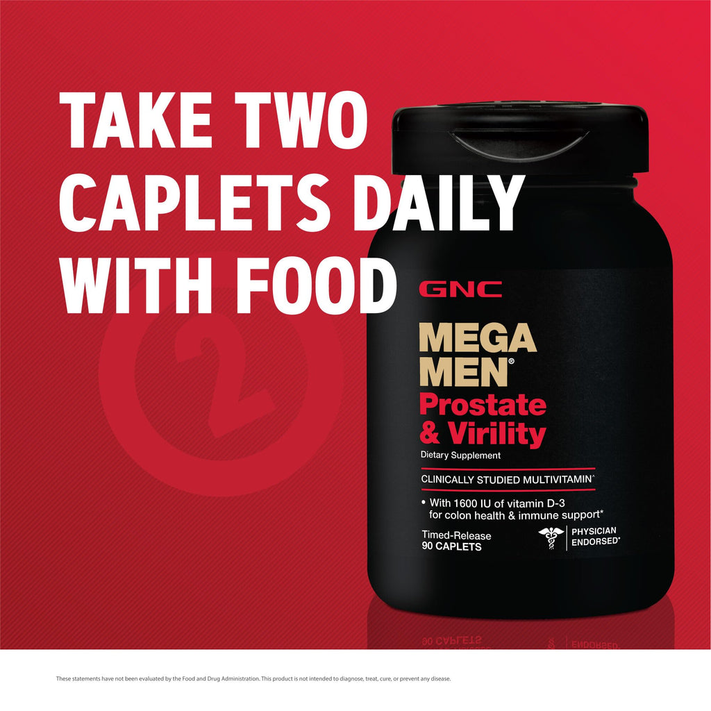 Buy now GNC Mega Men Prostate and Virility Multivitamin, Supports Optimal Sexual Health and Prostate Health, 90 Count at indiglob india