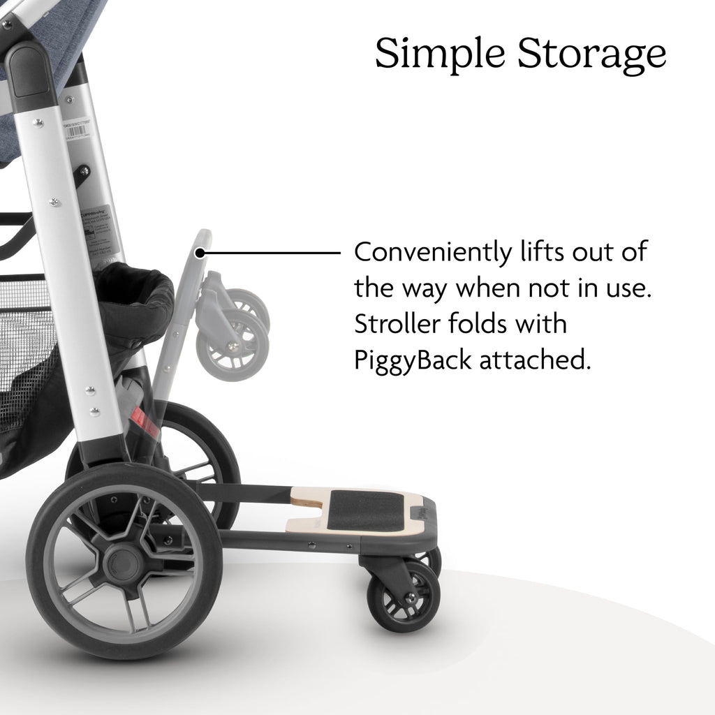 Buy now UPPAbaby Piggyback Ride-Along Board for Cruz Stroller Models 2015-2019 - Quick Attachment for Children to Stand + Stroll - 55 lbs. Weight Capacity,Black/Brown at indiglob india