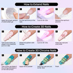 MIZHSE 3D Sculpting Gel includes instructions for extending and creating 3D nails. Verified by CuratCart for quality.