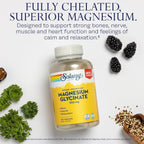 Buy now SOLARAY Magnesium Glycinate Capsules, Chelated Magnesium Bisglycinate w/BioPerine, Higher Absorption Magnesium Supplement - Bones, Muscles, Heart Support, Vegan (30 Servings, 120 VegCaps) at indiglob india