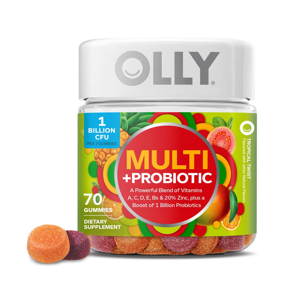 OLLY Multi + Probiotic Gummy Vitamin, Digestive & Immune Support*- 70 Count