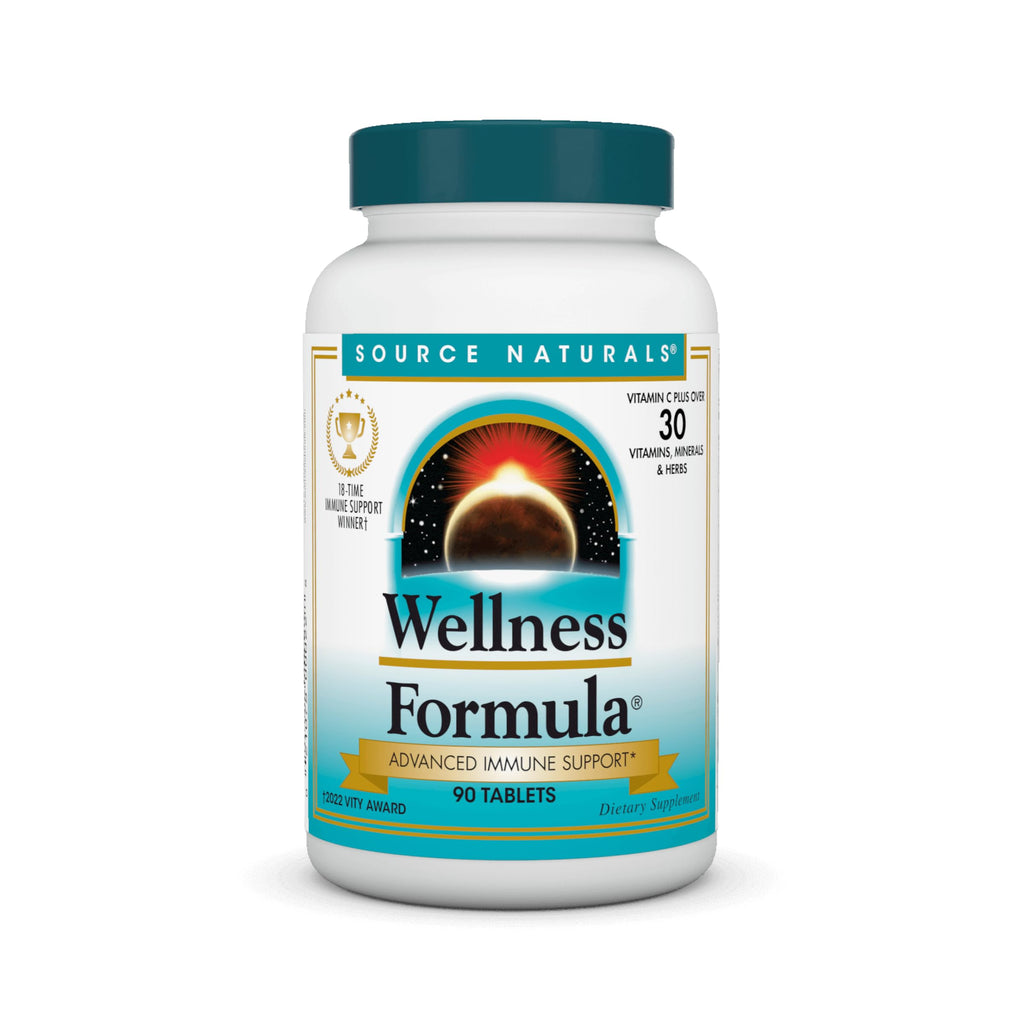 Source Naturals Wellness Formula, Advanced Immune Support* - 180 Tablets | Bio-Aligned Vitamins & Herbal Defense with Vitamin C Plus 30 other Vitamins, Minerals & Herbs for Immune System Support*