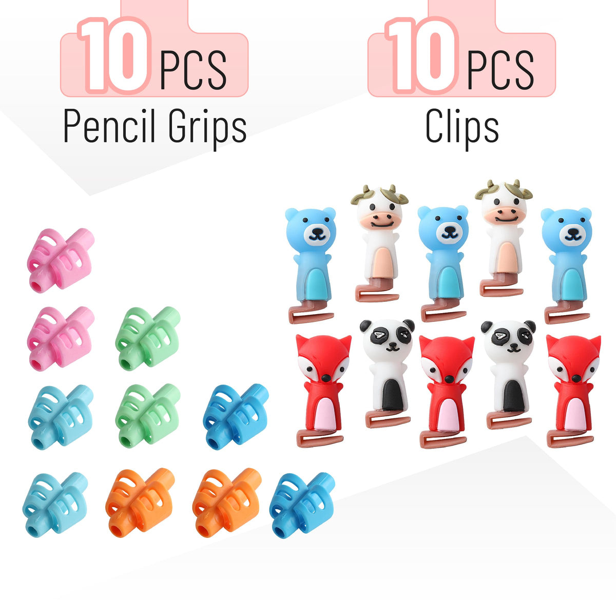 Mr. Pen- Pencil Grips for Kids Handwriting, 20 Pack