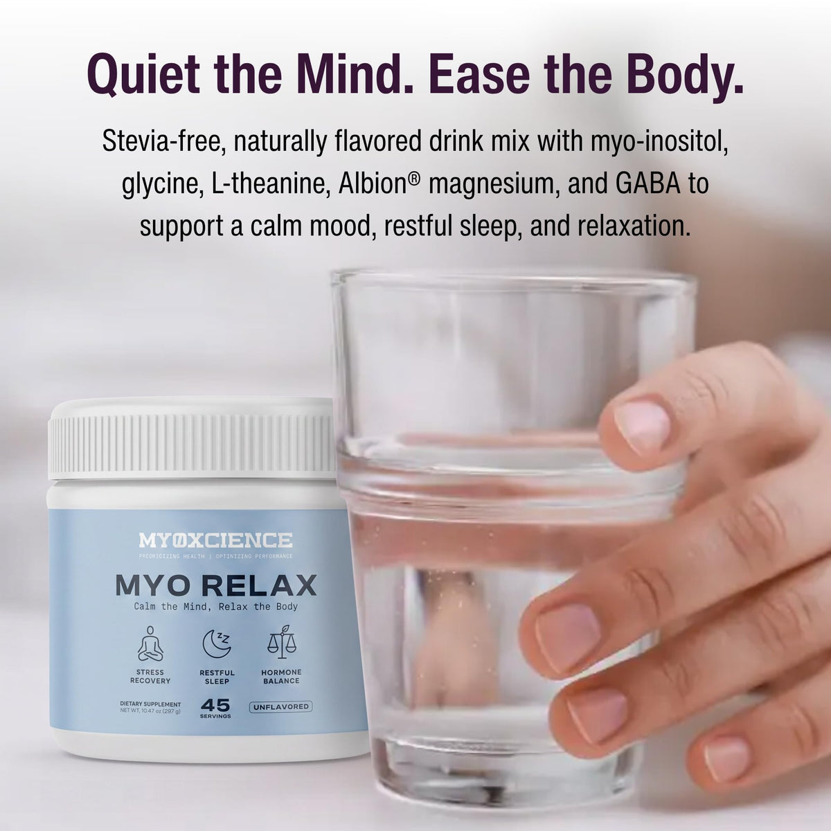 MYOXCIENCE Myo Relax & Calm | Unflavored | 45 Serving Jar