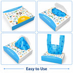 Odor Sealing Cat Litter Poop Clump Pick-Up Bags with Handles Scoop Tie Bags Dog Waste Bag, Leak Proof Pet Disposal, Unscented, 100 bags