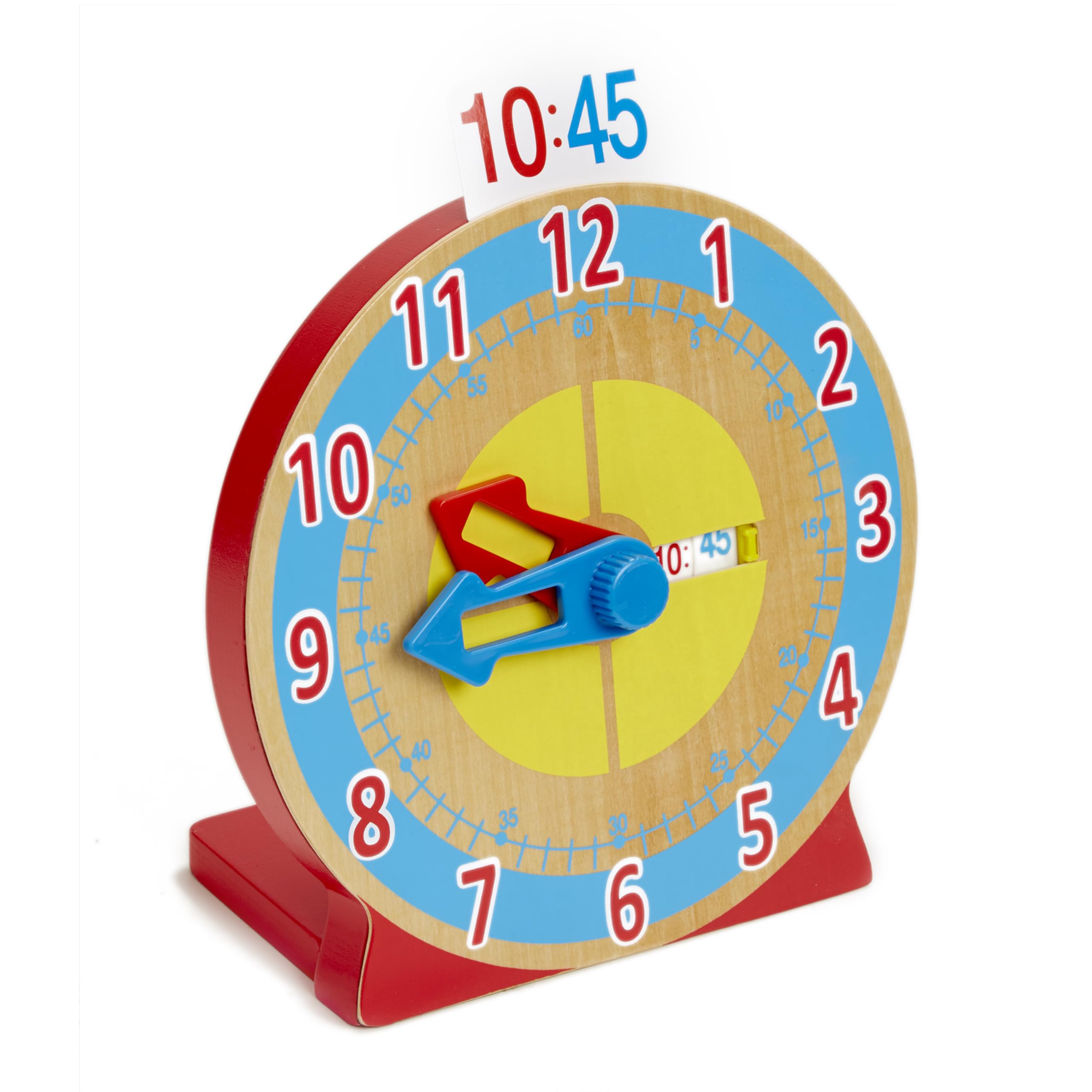 Buy now Melissa & Doug Turn & Tell Wooden Clock - Educational Toy with 12+ Reversible Time Cards at indiglob india