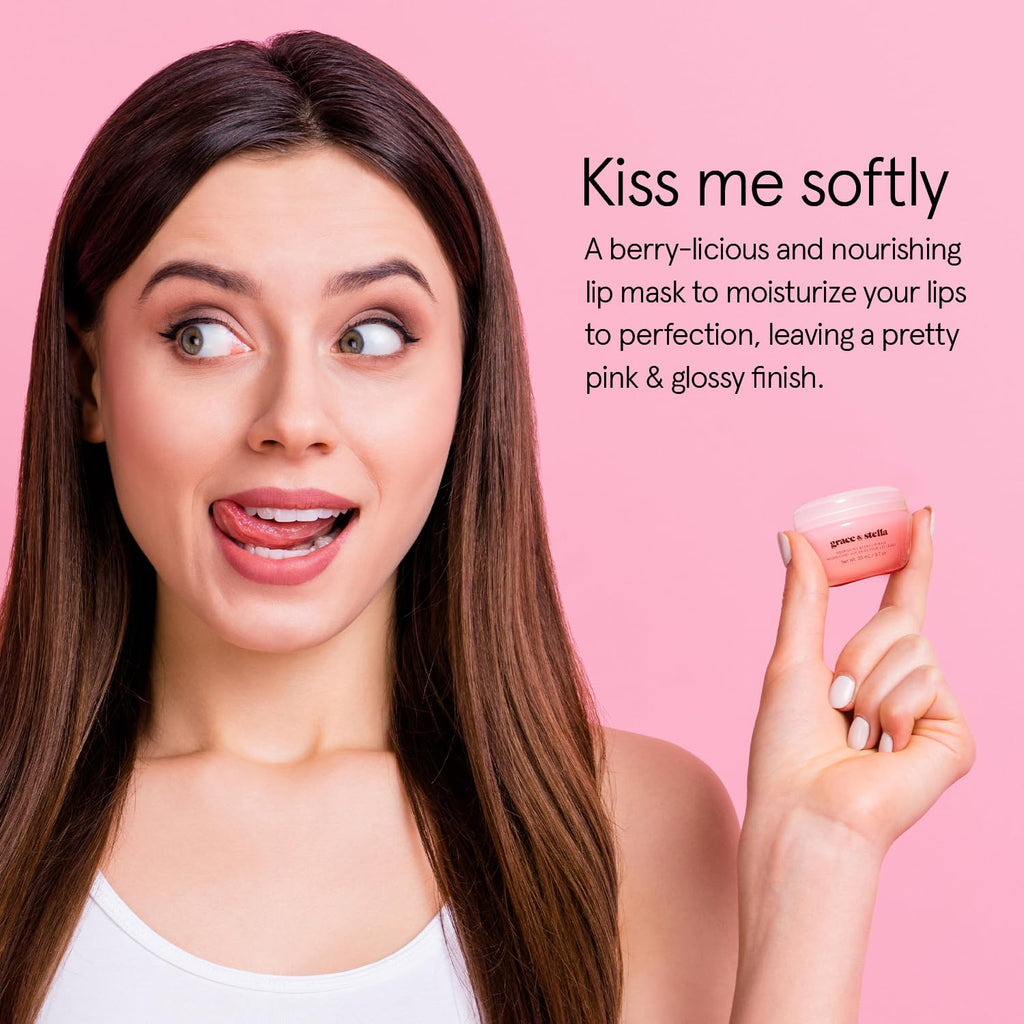 grace & stella Award Winning Lip Butter - Hydrating Lip Balm (3 - Pack) | Nourishing Lip Mask Travel Essentials, Travel Size Toiletries, Birthday Gifts for Women & Teens - Overnight Lip Repair -Vegan