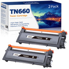 TN660 Toner Cartridge Replacement for Brother TN630(Black,2 Pack)TN-660 630