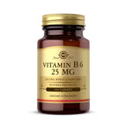 Solgar Vitamin B6 25 mg, 100 Tablets - Supports Energy Metabolism | Heart Health & Healthy Nervous System - B Complex Supplement - Vegan, Gluten Free, Dairy Free, Kosher - 100 Servings
