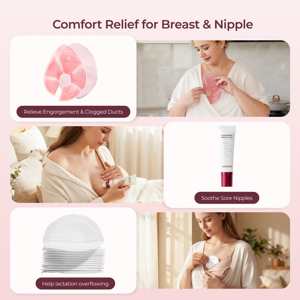 Momcozy 73PC Breastfeeding Essentials Kit,New Moms Postpartum Essentials