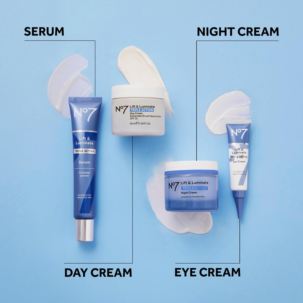 Buy now No7 Lift & Luminate Triple Action Under Eye Cream - Dark Circles Under Eye Treatment with Vitamin C & Collagen Peptide Technology - Helps Reduce Puffiness, Bags & the Appearance of Wrinkles (0.5 Oz) at indiglob india