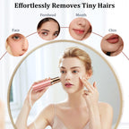 Flawless Facial Hair Removal for Women, Portable Painless Hair Remover Device, Rechargeable, with 4 Replacement Heads, for Face, Upper Lip and Chin