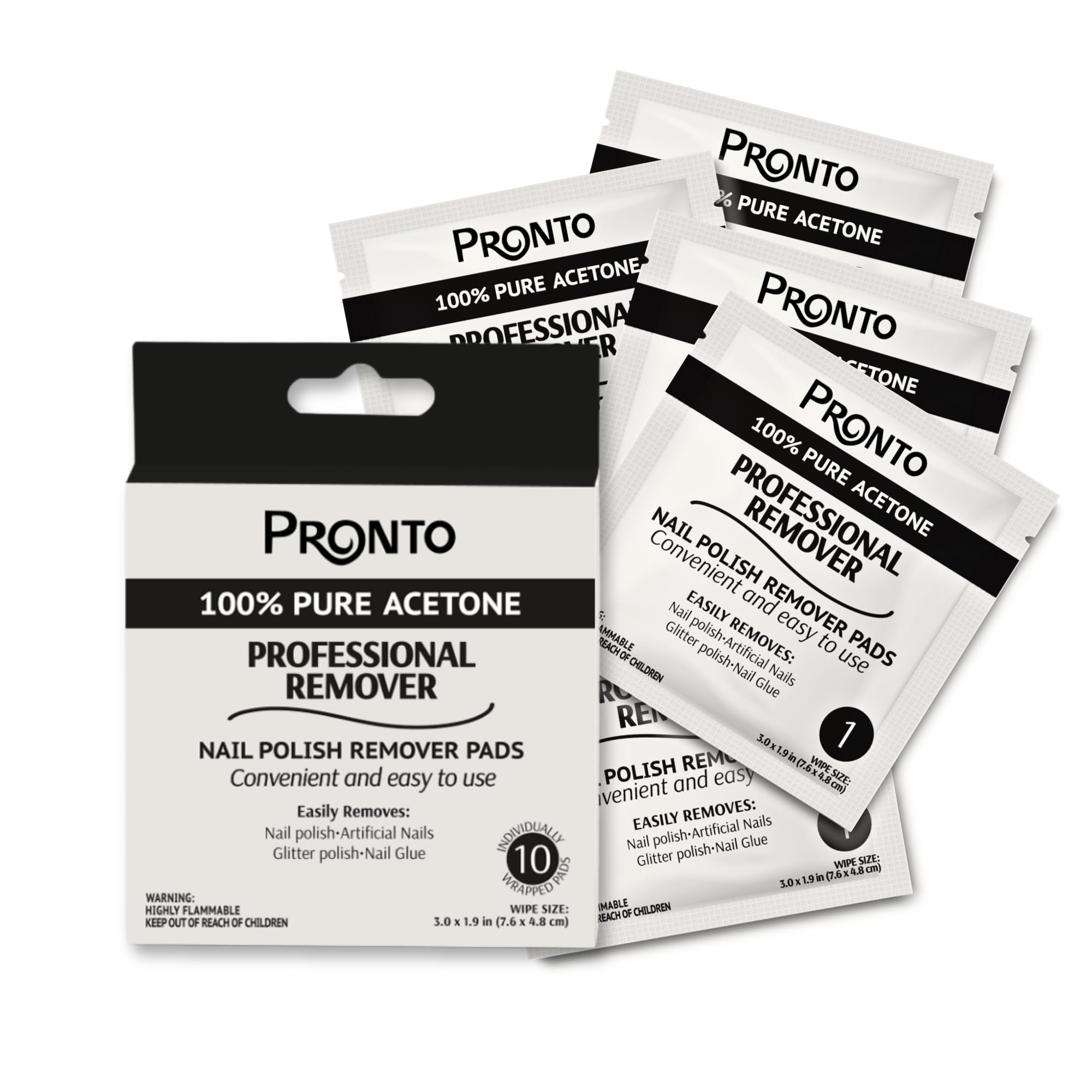 Pronto 100% Acetone Nail Polish Remover - Gel Polish Remover for Nails | Acetone Nail Polish Remover & Remover For Nails, Glue, Gel, Acrylic & Dip | 100 Percent Pure Acetone, 16 Fl oz (Pack of 1)