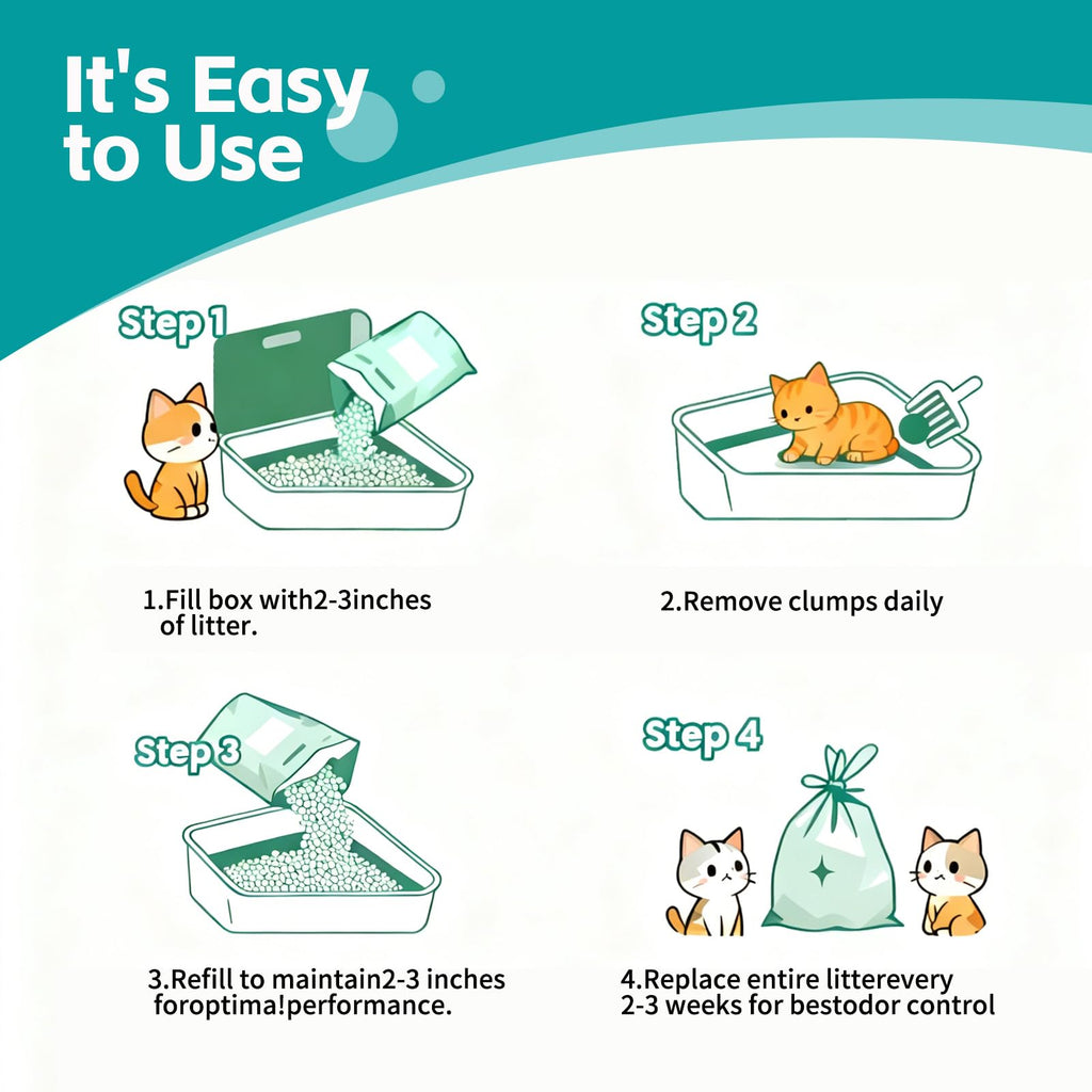 Tapioca Cat Litter, Cassava Cat Litter Odor Control Dust-Free Clumping Litter