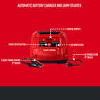 Buy now CRAFTSMAN 6A Car Battery Charger and 100A Engine Starter, 6-in-1 Solution, Battery Maintainer, 30A Boost, for 6V/12V Power Sport, Automotive, and Marine Batteries, CMXCESM253 at indiglob india