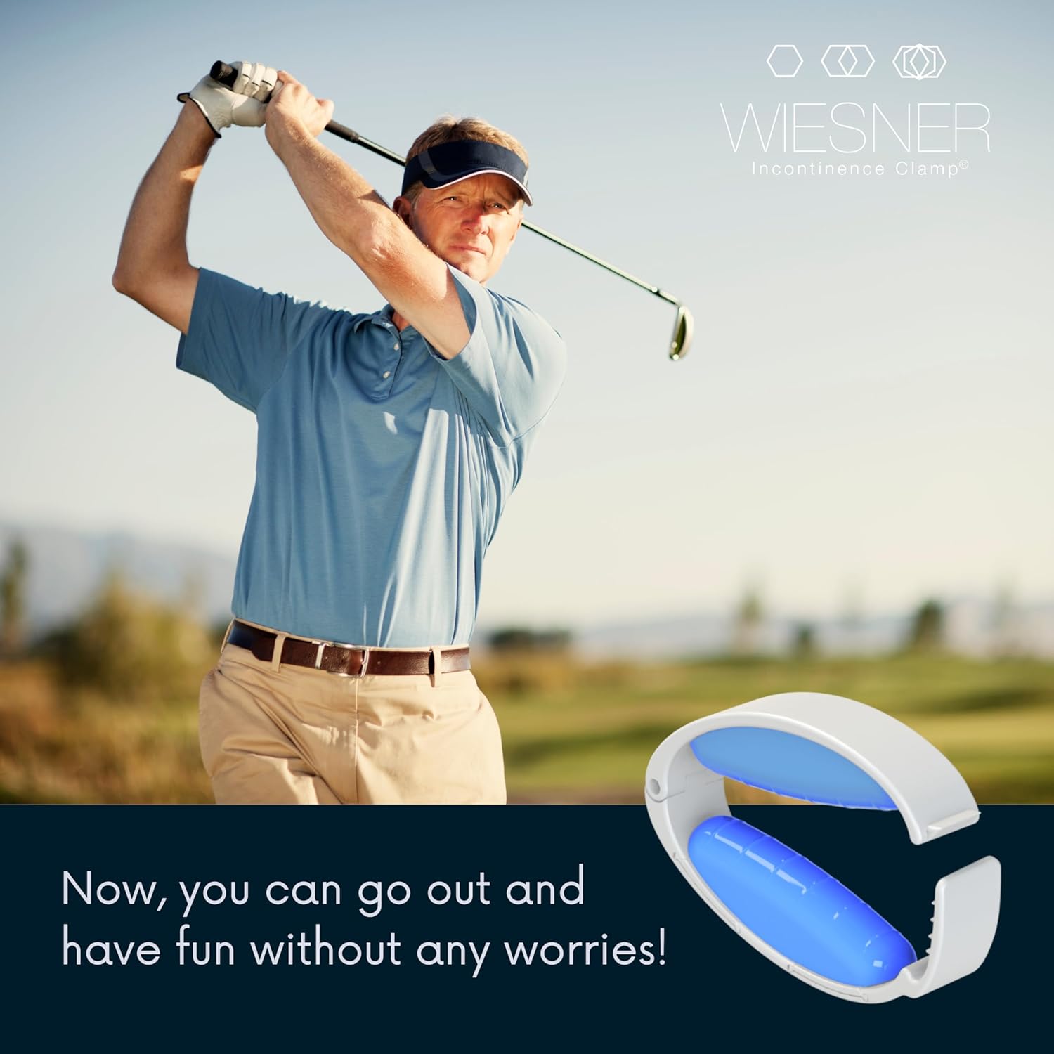 Buy now Original Wiesner Male Incontinence Clamp - 3 Adjustable Sizes - Comfort and Confidence All Day Long - Wiesner Clamp - Clamp for Incontinence! at indiglob india
