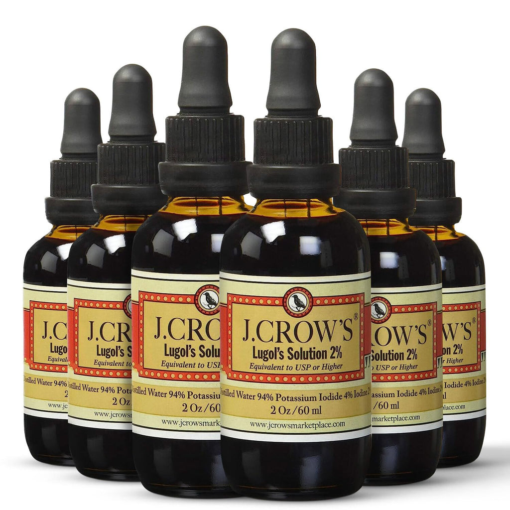 Buy now J.CROW'SÂ® Lugol's Solution of Iodine 2% 2 oz (3 Bottles) â€“ Premium Iodine & Potassium Iodide Liquid, Gluten &, Alcohol-Free Natural Brine Extract, No Expiration at indiglob india