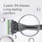Schick Hydro Sensitive 5-Blade Razors for Men, 1 Handle & 3 Refills | 5-blade mens razors for shaving, 7 hydrating gel pools, Protective guards for sensitive skin, Flip-back precision edging tool