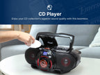 Buy now Emerson EPB-3002 Portable Bluetooth, MP3/CD AM/FM Stereo Radio Cassette Player/Recorder with Subwoofer and USB Input Boombox at indiglob india