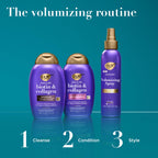 OGX Thick & Full + Biotin & Collagen Volumizing Conditioner, 13 fl oz | Nutrient-Infused, Vitamin B7 Biotin, Gives Hair Volume & Body for 72+ Hours, Sulfate-Free Surfactants