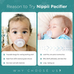 Nippii Freezable Teething Pacifier, Baby Teether Toys 0-9 Months, BPA Free