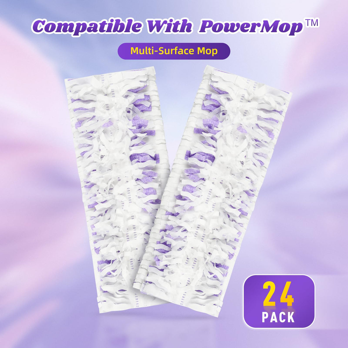 24 Pack Disposable Mop Pads for Power Mop™ Multi-Surface Mop