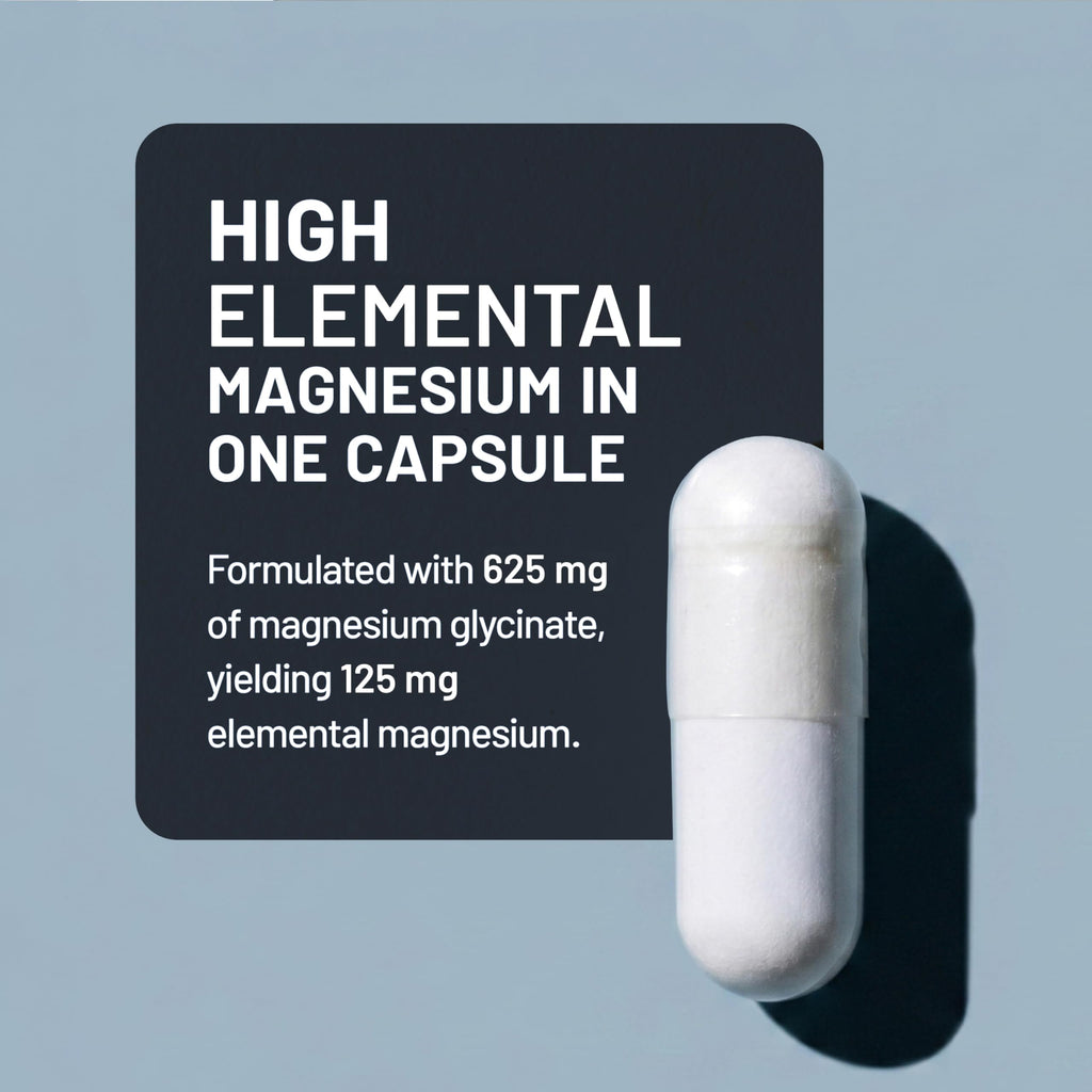 NatureWise Magnesium Glycinate 625 mg - High Absorption Chelated Magnesium Glycinate for Sleep, Relaxation, Muscle & Bones* - Gentle on Stomach, Vegan, Non-GMO - 30 Capsules[30-Day Supply]