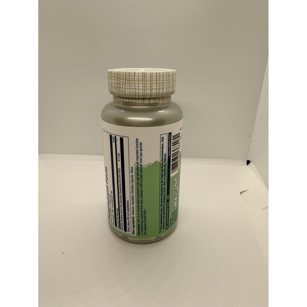 SOLARAY DAO Enzyme 60000 HDU, 30 VegCaps | Histamine Digestion Support, Plant Based DAO Enzyme, Enteric Coated, 30 Servings, Vegan, Lab Verified