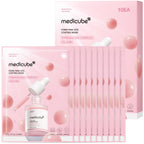 medicube Salmon DNA PDRN Pink Vitamin Coated Sheet Mask 10EA | Sheet Mask for Hydration, Firming, and Balanced Skin - Luxurious At-Home Care, Korean Skin Care, 0.77oz, 10ea