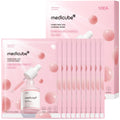 medicube Salmon DNA PDRN Pink Vitamin Coated Sheet Mask 10EA | Sheet Mask for Hydration, Firming, and Balanced Skin - Luxurious At-Home Care, Korean Skin Care, 0.77oz, 10ea