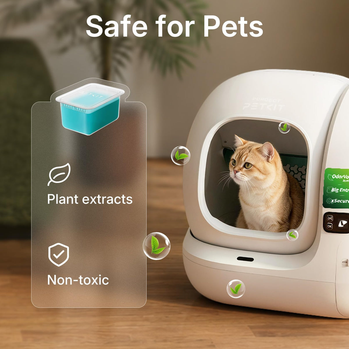 PETKIT Odour Eliminator N60 for Purobot Ultra, Purobot Max Pro 2,Purobot Max 3 Premium and PUROBOT Crystal Duo Self Cleaning Cat Litter Tray, 3Pcs