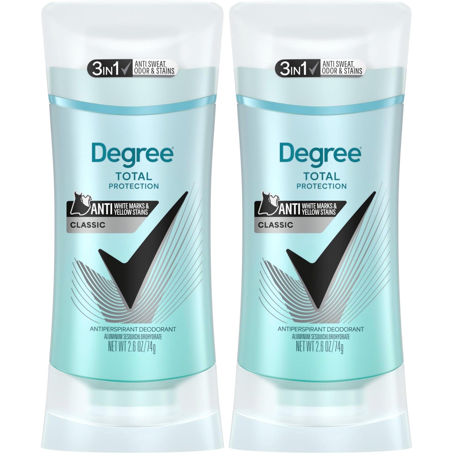 Degree UltraClear Antiperspirant Deodorant Black+White Anti White Marks and Yellow Stains Deodorant for Women 2.6 oz