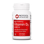 PROTOCOL FOR LIFE BALANCE Vitamin D3 5,000 IU, Bone Health*, 120 Softgels