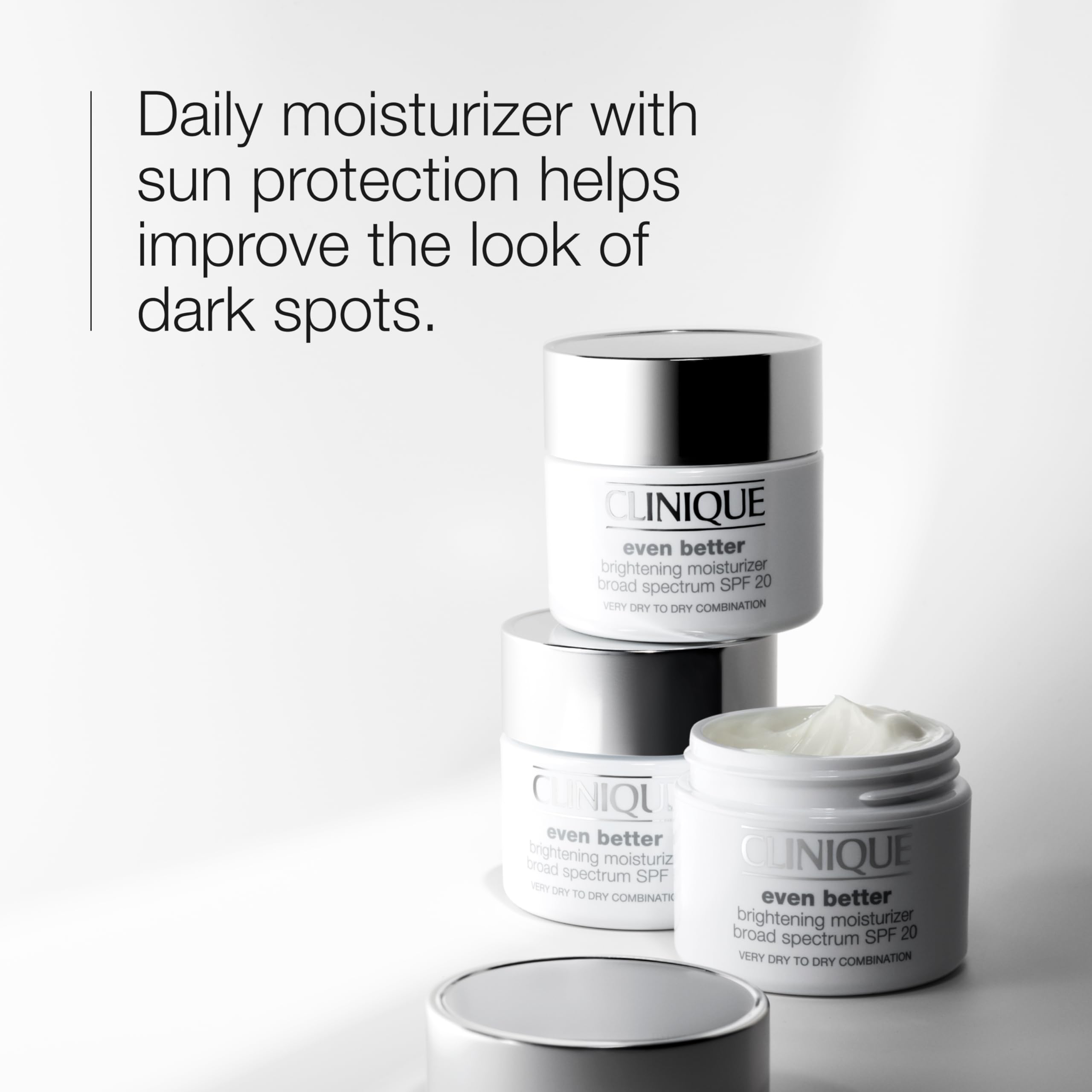 Buy now Clinique Even Better Brightening Daily Oil Free Moisturizer SPF 20 For Very Dry to Dry Combination Skin Types | Hydrating + Dark Spot Reducing, 1.7 Fl Oz at indiglob india
