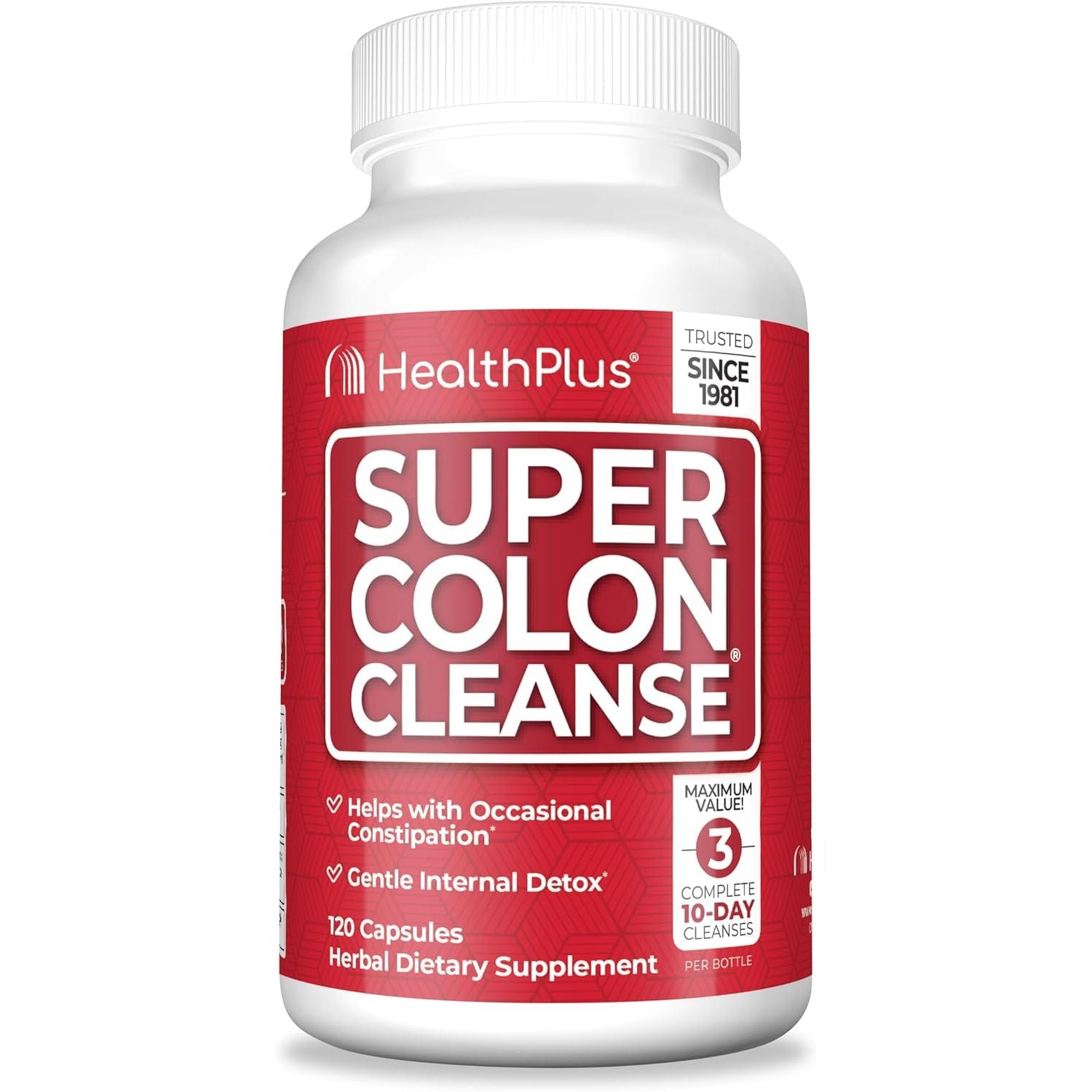 Buy now Health Plus Super Colon Cleanse 15 Day Supply of Gentle Gut Cleanse Detox, Psyllium Husk, Probiotics for Constipation Relief & Digestive Support, 60 Capsules 120 Count (Pack of 1) at indiglob india