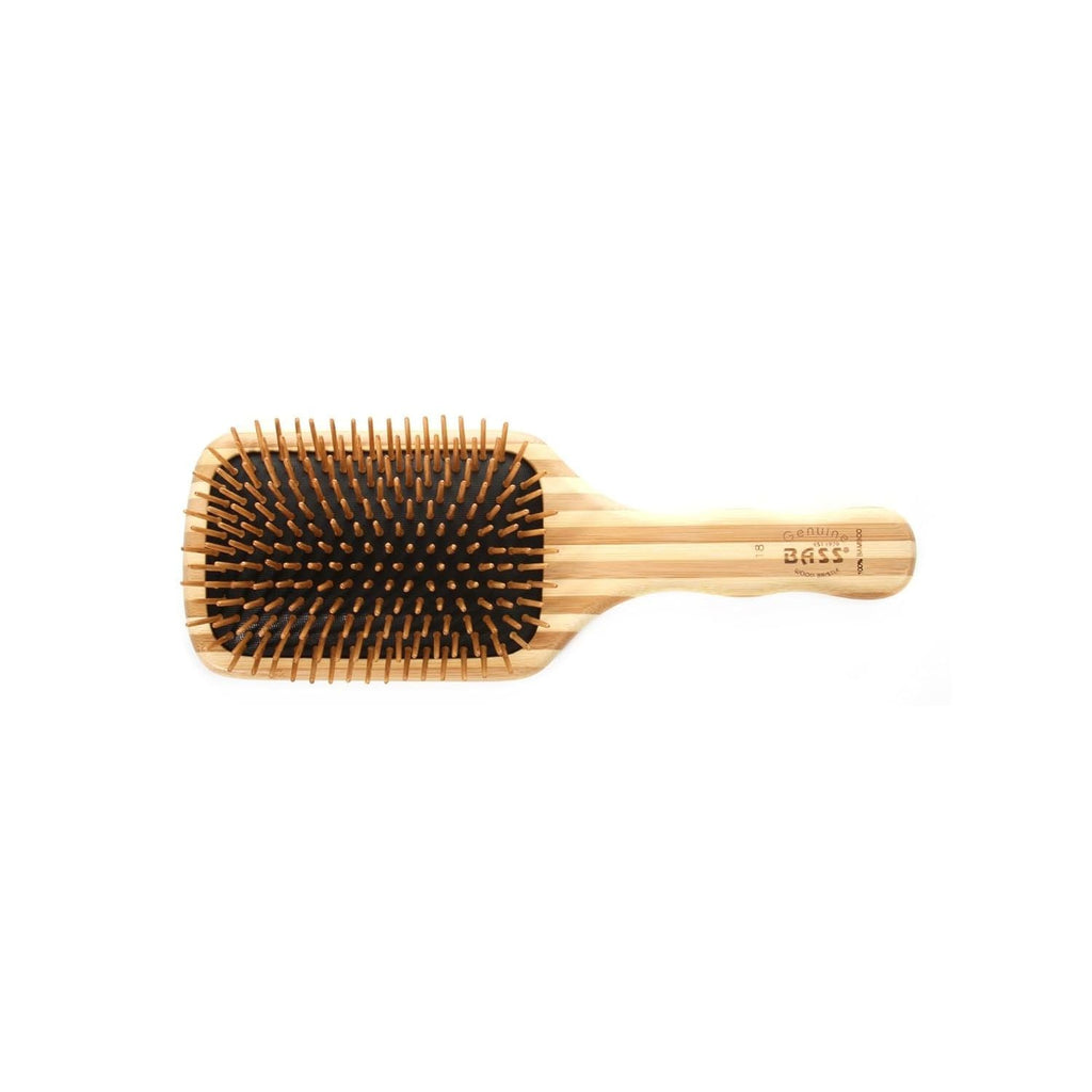 Buy now Bass Brushes | The Green Brush | Bamboo Pin + Bamboo Handle Hair Brush | Large Paddle at indiglob india