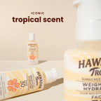 Hawaiian Tropic Weightless Hydration SPF 30 Face Sunscreen, 1.7 Fl Oz | Lightweight hydrating lotion, Travel size sunscreen for face, Non-comedogenic sunblock, Layers under makeup