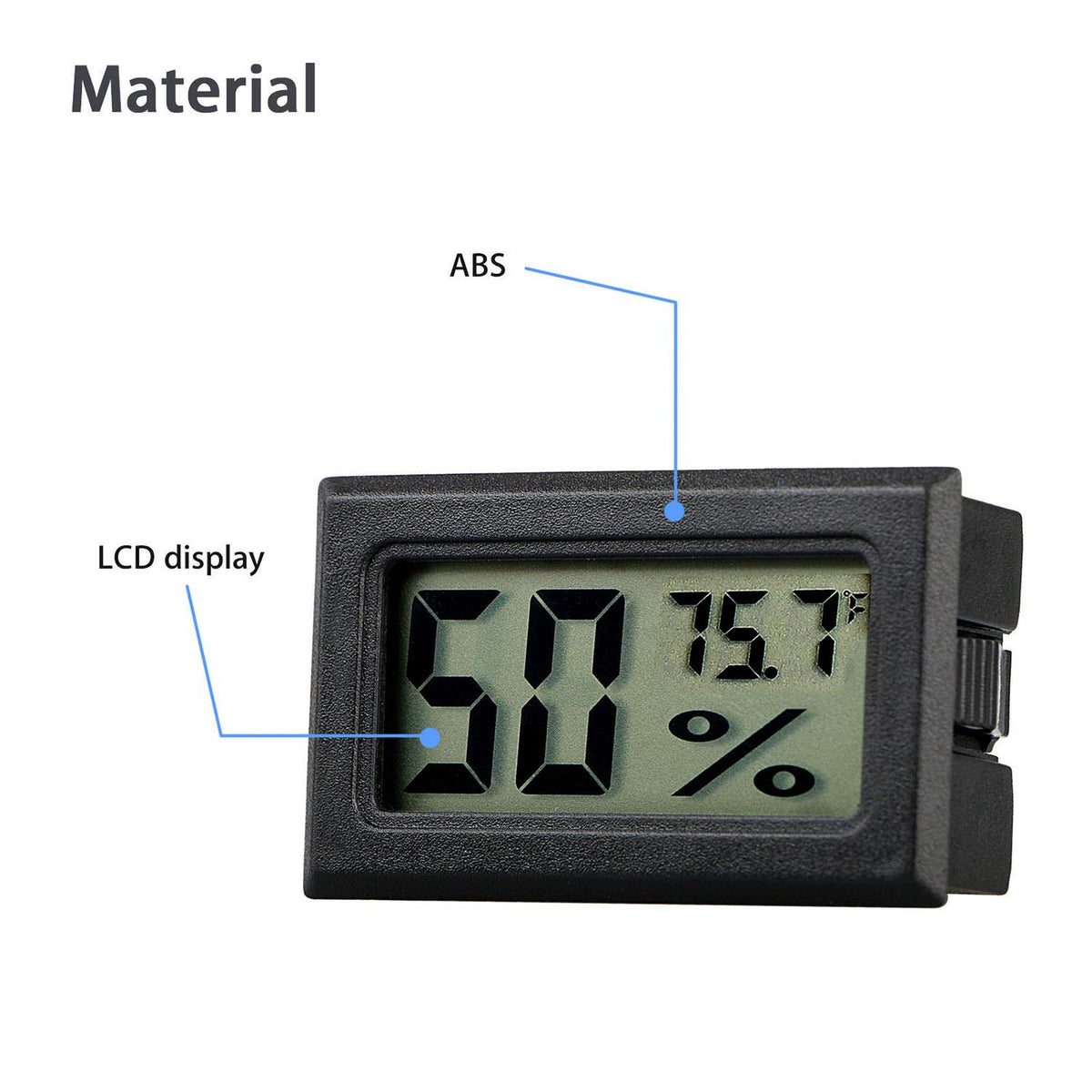 4-Pack Mini Indoor Temperature Humidity Meters Digital Gauge