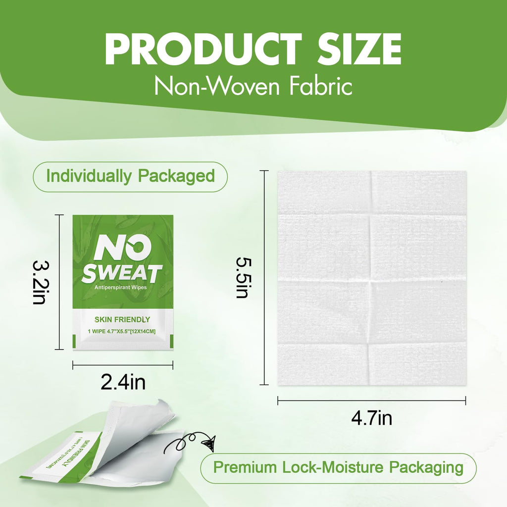 80Pcs Deodorant Wipes Individually Wrapped, Travel Antiperspirant Body Wipe