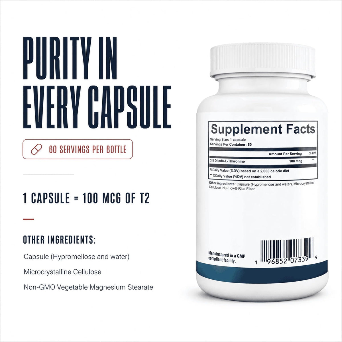 Dr. Westin Childs Essential T2 Thyroid Supplement, 100 mcg, 60 Count