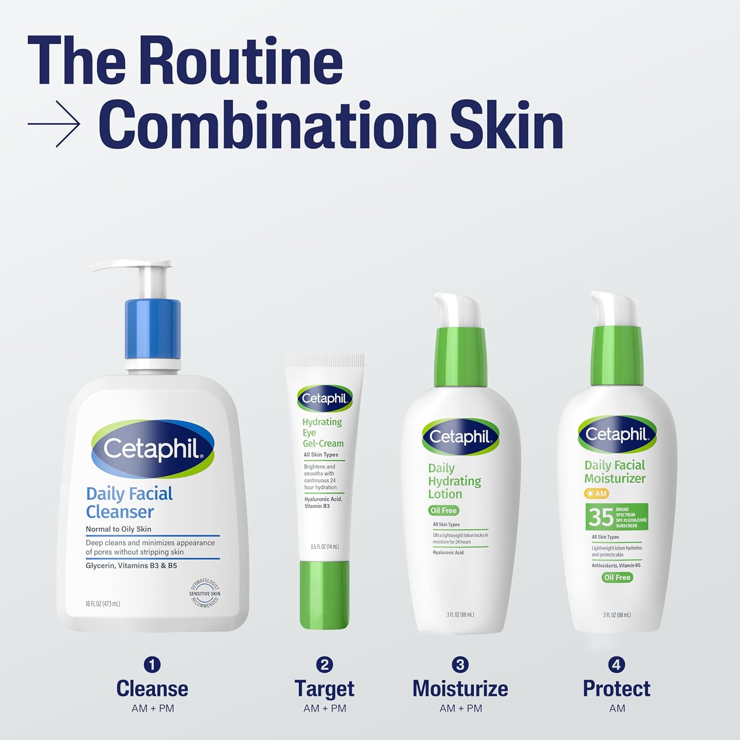 Buy now Cetaphil Daily Hydrating Lotion for Face, With Hyaluronic Acid, 3 fl oz, Lasting 24 Hour Hydration, for Combination Skin, No Added Fragrance, Non-Comedogenic at indiglob india