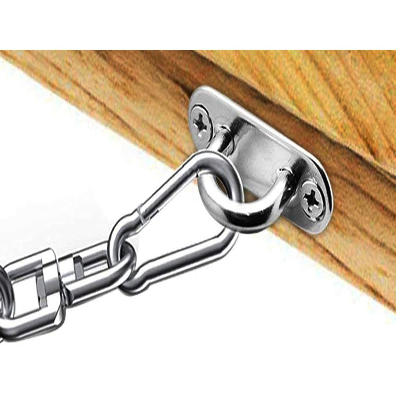 Buy now 4 Pcs 3.1 Inch 304 Stainless Steel Ceiling Hooks Pad Eyes Plate Marine Hardware Hooks with Screws at indiglob india
