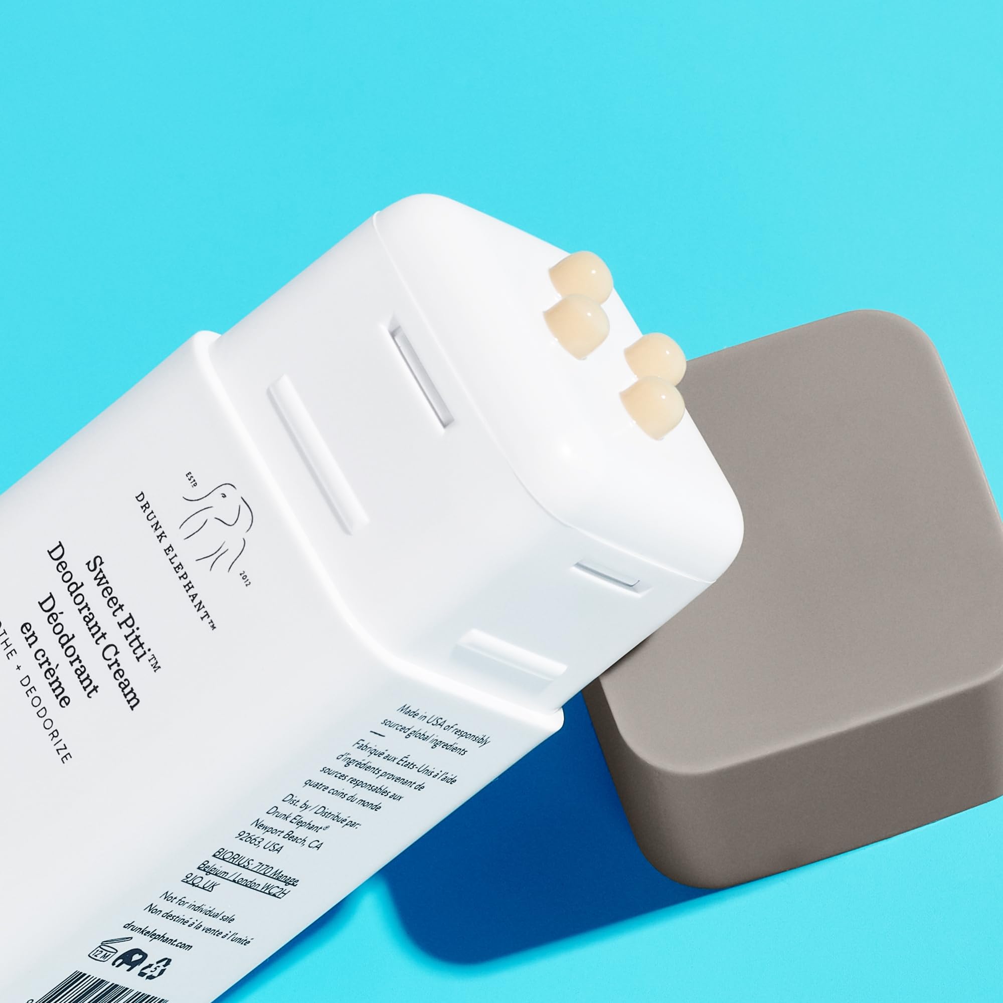 Buy now Drunk Elephant Sweet Pitti Deodorant Cream - 60 ml/2 fl oz - Baking Soda and Aluminum-Free - Clean Clinical Skincare - Cruelty-Free - Free of Essential Oils, Silicones, and Fragrance at indiglob india
