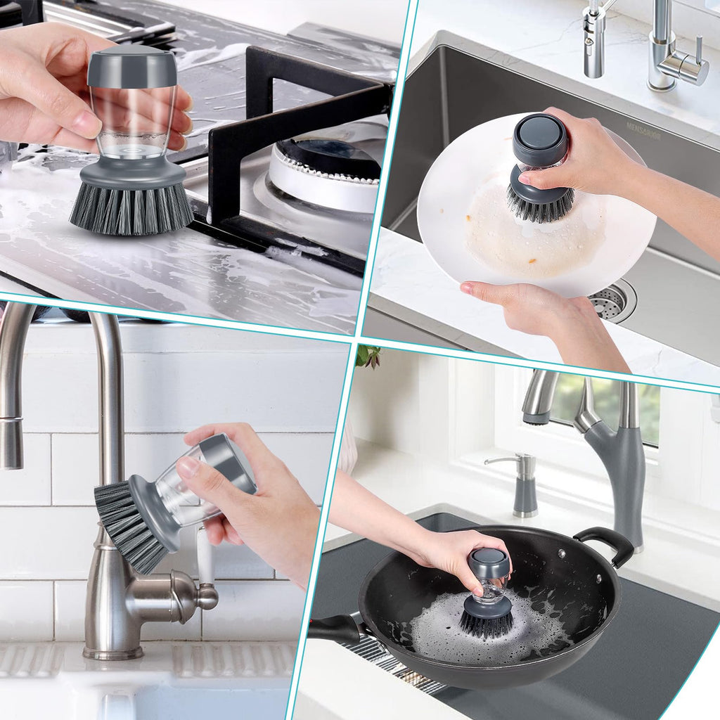 Dish Brush, Dish Scrubber & Dish Scrub Brush for Kitchen Sink
