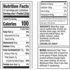 Metamucil, Fiber Thins, Daily Psyllium Husk Fiber Supplement, Supports Digestive Health and Satisfies Hunger, Apple Crisp Flavor, 12 Servings